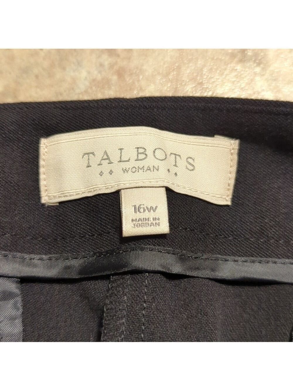 Talbots Women's Black Dress Pants Elastic Waist Size 16W Career Business Attire - Picture 9 of 11